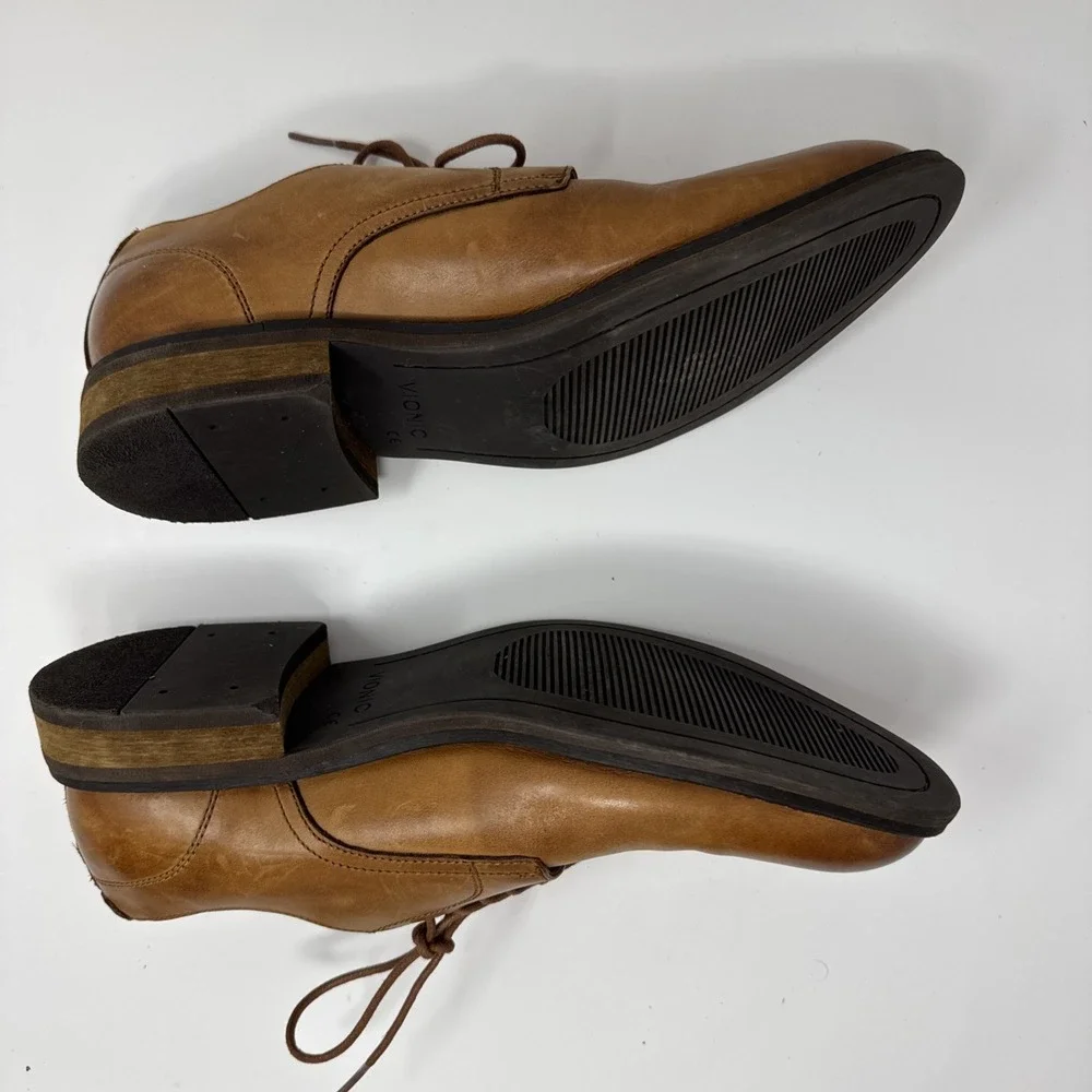 Vionic Men's Bowery Graham US 12 EU 45 Dark Tan Orthotic Shoes Oxfords Excellent